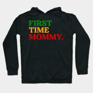 First Time Mommy, Rasta Colors, African Hoodie